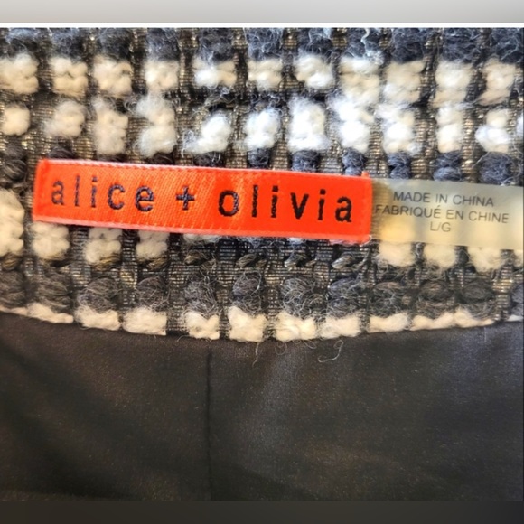 ALICE + OLIVIA Striped Evening Tweed Jacket - Picture 4 of 6